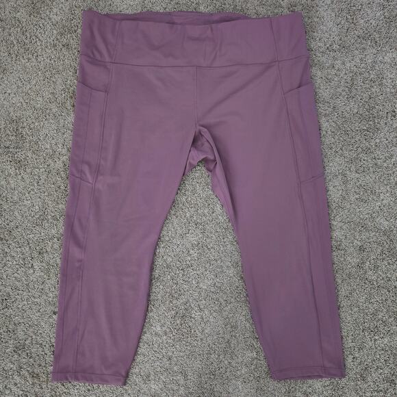 Athleta Ultimate Stash 7/8 Tight High Rise Leggings Mauve Purple Plus Size 3X - Picture 3 of 9